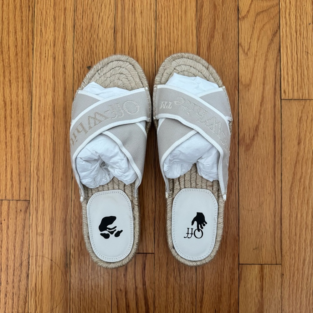 OFF WHITE Espadrille Slide (worn once)
